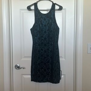 Black and blue dress